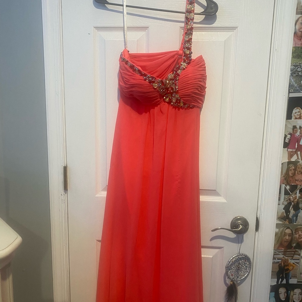 Coral prom dress